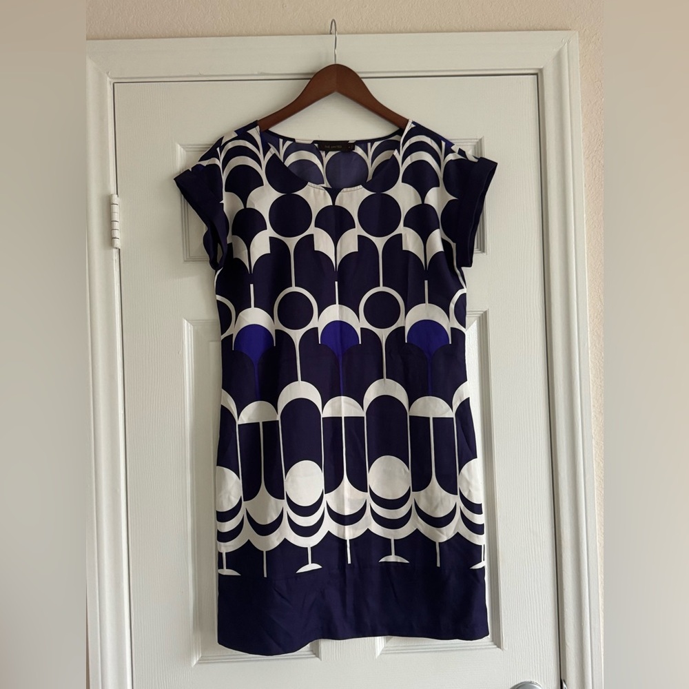 The Limited Navy and White Patterned Mini Dress
